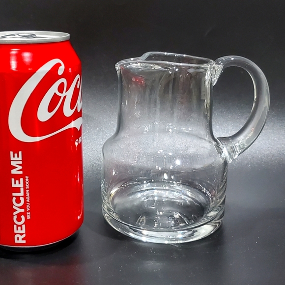 (ONLY SOLD IN BUNDLE of 2 ITEMS or More) 9oz Handcrafted Thick Glass Pitcher - Picture 1 of 8